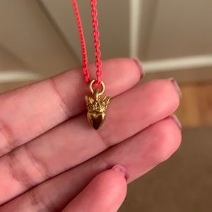 Juicy Couture Heart Crown Hot Pink Necklace